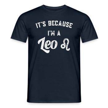Sternzeichen Löwe - Männer T-Shirt - Navy - Vorne - AI Model Male 178 light (178cm)