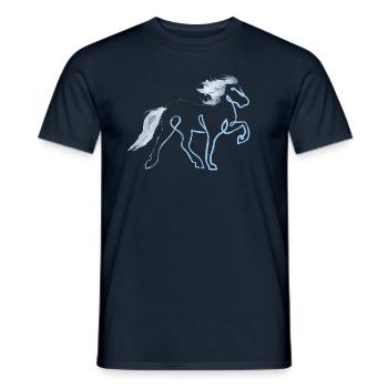 Wind Islandais - T-shirt homme - marine - Devant - AI Model Male 178 light (178cm)