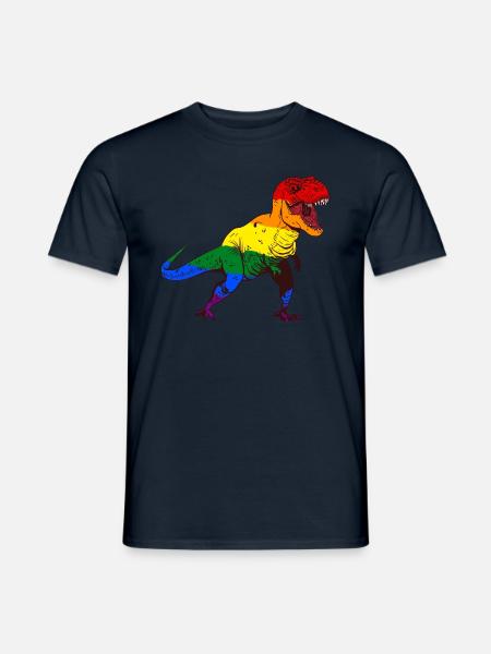 LGBT Dino - Männer T-Shirt - Navy