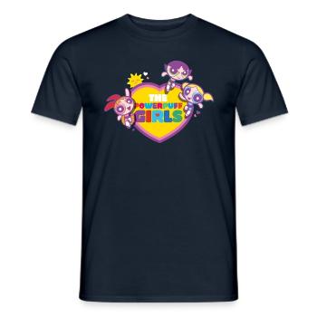 Powerpuff Girls Heart - Men's T-Shirt - navy - Front - AI Model Male 178 light (178cm)