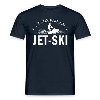 J'peux pas j'ai Jet-ski cadeau humour jet ski - T-shirt homme - marine - Devant - AI Model Male 178 light (178cm)