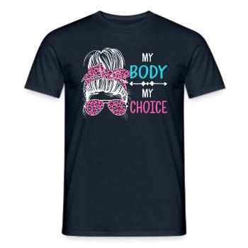 Mein Körper Meine Entscheidung - Männer T-Shirt - Navy - Vorne - AI Model Male 178 light (178cm)