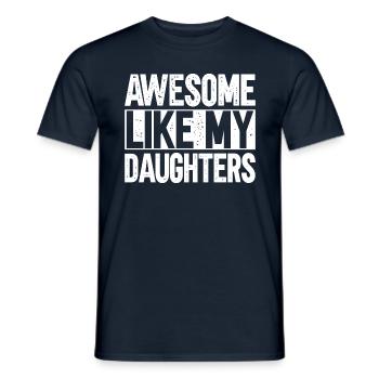 Great as my daughters - Men's T-Shirt - navy - Front - AI Model Male 178 light (178cm)
