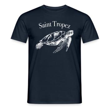 Saint Tropez Cote d ́Azur - Men's T-Shirt - navy - Front - AI Model Male 178 light (178cm)