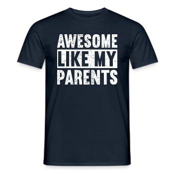Great as my parents - Men's T-Shirt - navy - Front - AI Model Male 178 light (178cm)
