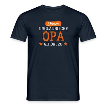 Dieser Unglaubliche Opa Gehört zu - Männer T-Shirt - Navy - Vorne - AI Model Male 178 light (178cm)