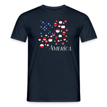 America USA - Männer T-Shirt - Navy - Vorne - AI Model Male 178 light (178cm)