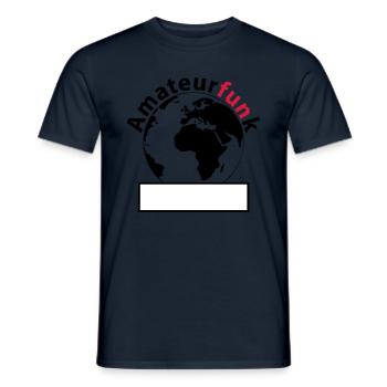Amateurfunk - Männer T-Shirt - Navy - Vorne - AI Model Male 178 light (178cm)