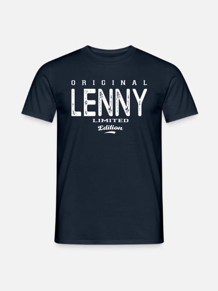Lenny T-Shirt personalisierter Vorname lenny, Lenny - Männer T-Shirt - Navy