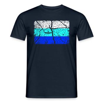Drapeau de l’Allemagne INVERSÉ - T-shirt homme - marine - Devant - AI Model Male 178 light (178cm)