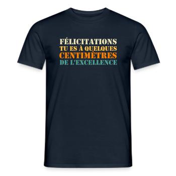Humour Beauf - Design Amusant pour Homme - T-shirt homme - marine - Devant - AI Model Male 178 light (178cm)