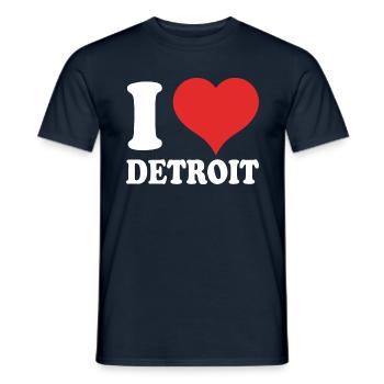Detroit - Men's T-Shirt - navy - Front - AI Model Male 178 light (178cm)