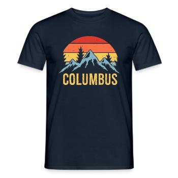 Columbus Ohio - T-shirt homme - marine - Devant - AI Model Male 178 light (178cm)