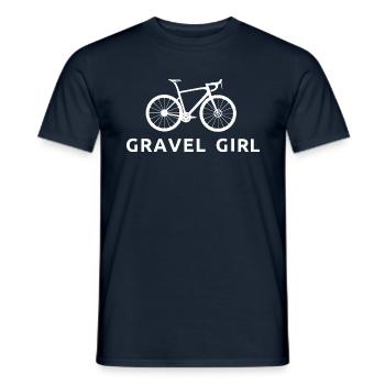 Fahrrad Schotter Mädchen Radfahren - Männer T-Shirt - Navy - Vorne - AI Model Male 178 light (178cm)