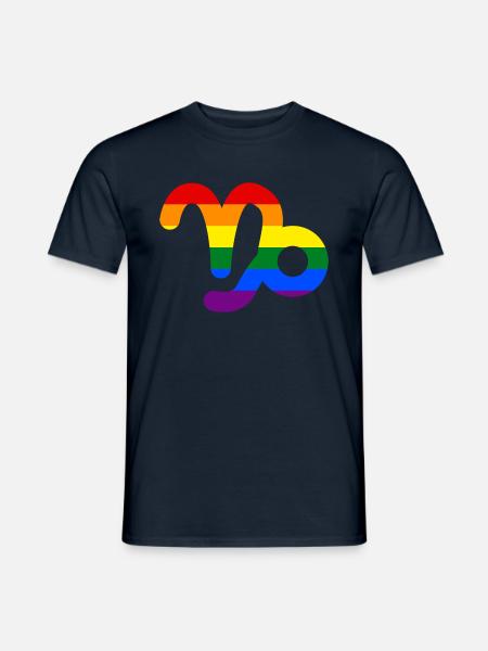 Sternzeichen Steinbock LGBT - Männer T-Shirt - Navy