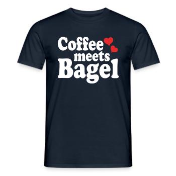 Le café rencontre Bagel - T-shirt homme - marine - Devant - AI Model Male 178 light (178cm)