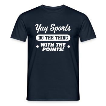 Yay Sports Do the thing with the points - Men's T-Shirt - navy - Front - AI Model Male 178 light (178cm)