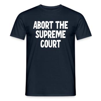 Abort the Court - Men's T-Shirt - navy - Front - AI Model Male 178 light (178cm)