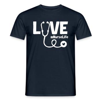Krankenschwester Nurse Life - T-shirt homme - marine - Devant - AI Model Male 178 light (178cm)