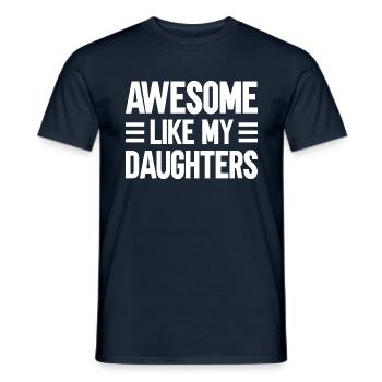 Great as my daughters - Men's T-Shirt - navy - Front - AI Model Male 178 light (178cm)