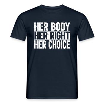 Your body, your choice - Men's T-Shirt - navy - Front - AI Model Male 178 light (178cm)