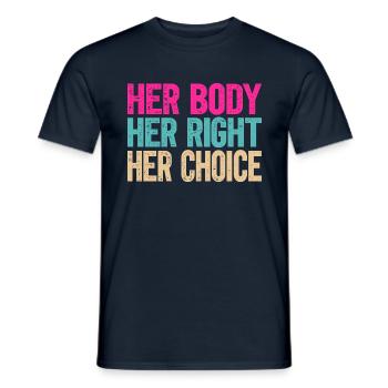 Your body, your choice - Men's T-Shirt - navy - Front - AI Model Male 178 light (178cm)