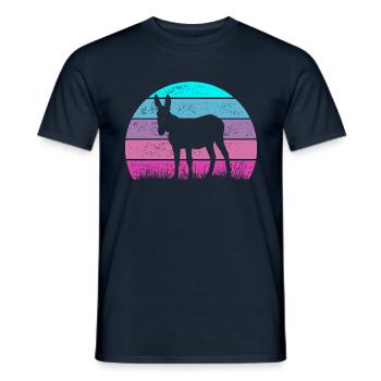 Esel Maultier - Männer T-Shirt - Navy - Vorne - AI Model Male 178 light (178cm)
