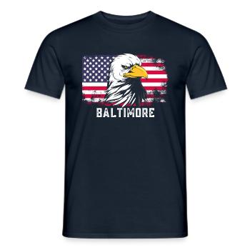Baltimore - Men's T-Shirt - navy - Front - AI Model Male 178 light (178cm)