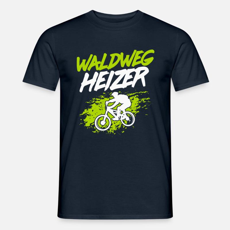 MTB Mountainbiker - Waldweg Heizer - Männer T-Shirt - Navy