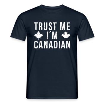 Vertrau Mir, Ich Bin Kanadier - Männer T-Shirt - Navy - Vorne - AI Model Male 178 light (178cm)