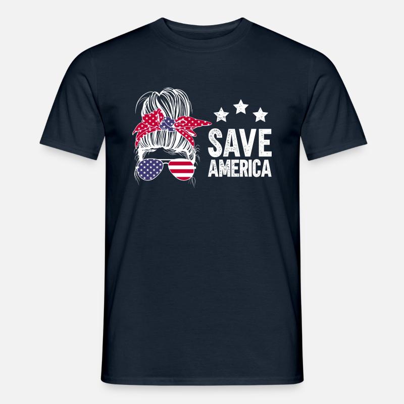 Save America - Männer T-Shirt - Navy