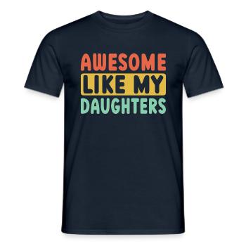Great as my daughters - Men's T-Shirt - navy - Front - AI Model Male 178 light (178cm)