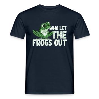 Matzah Ballin Who Let The Frogs Out - Männer T-Shirt - Navy - Vorne - AI Model Male 178 light (178cm)