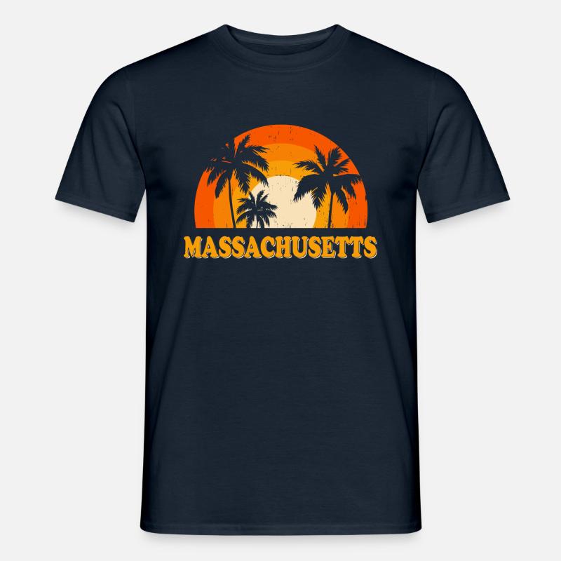Massachusetts - Männer T-Shirt - Navy