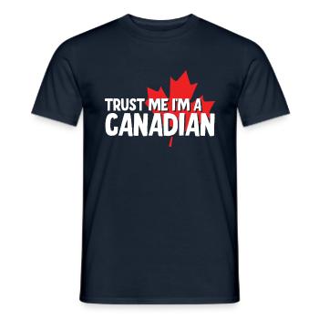 Croyez-moi, je suis Canadien - T-shirt homme - marine - Devant - AI Model Male 178 light (178cm)