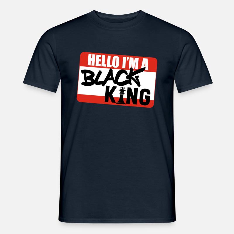 Black King - Männer T-Shirt - Navy