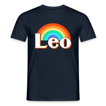 Sternzeichen Löwe - Männer T-Shirt - Navy - Vorne - AI Model Male 178 light (178cm)