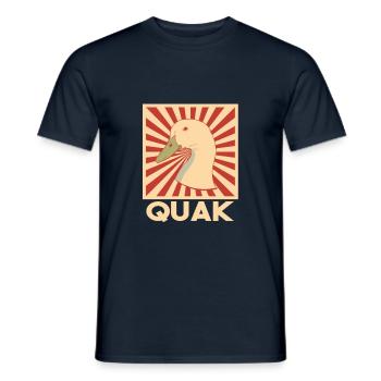 T-shirt de canard rétro quak - T-shirt homme - marine - Devant - AI Model Male 178 light (178cm)
