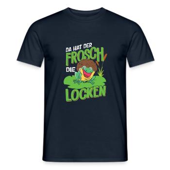 Da hat der Frosch die Locken - Männer T-Shirt - Navy - Vorne - AI Model Male 178 light (178cm)