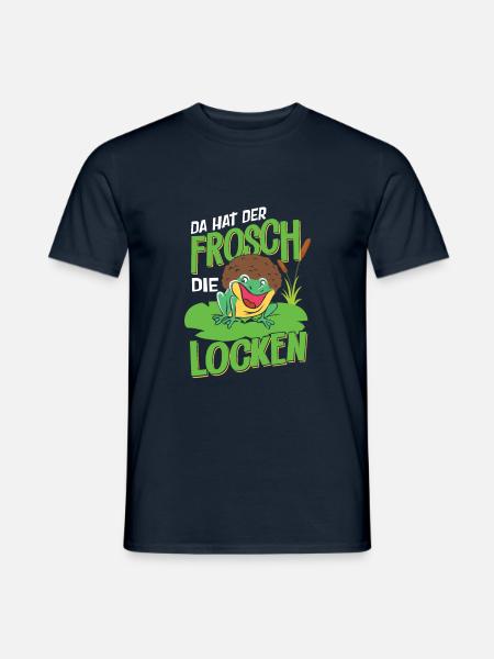 Da hat der Frosch die Locken - Männer T-Shirt - Navy