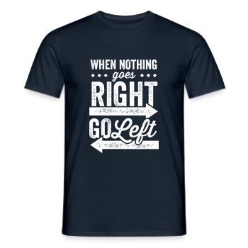 Quand rien ne va à droite à gauche - T-shirt homme - marine - Devant - AI Model Male 178 light (178cm)