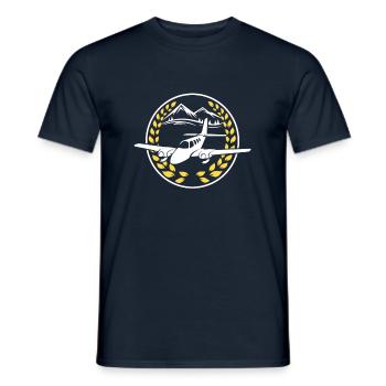 plane - Men's T-Shirt - navy - Front - AI Model Male 178 light (178cm)