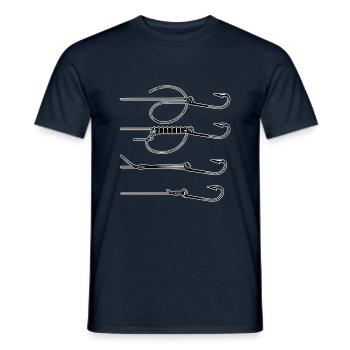 Angler knot - Men's T-Shirt - navy - Front - AI Model Male 178 light (178cm)
