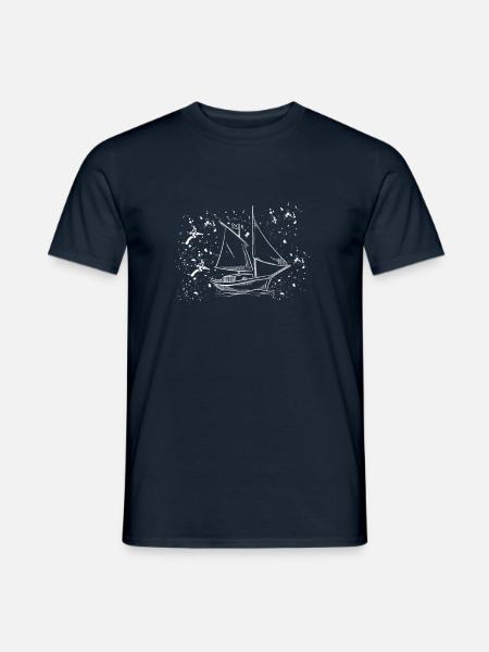 Segelboot Shirt für Segelboot Fans - Männer T-Shirt - Navy