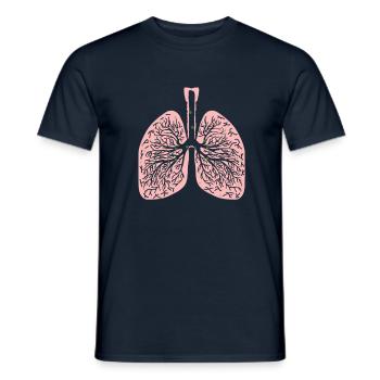 Lungs with virus - Men's T-Shirt - navy - Front - AI Model Male 178 light (178cm)