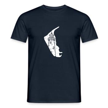 Amrum North Sea Island - Men's T-Shirt - navy - Front - AI Model Male 178 light (178cm)