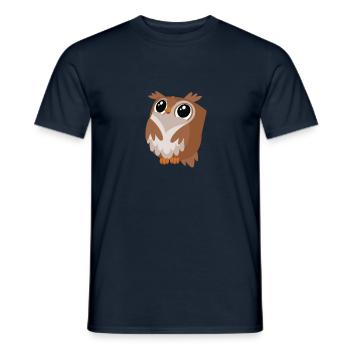 owl - Men's T-Shirt - navy - Front - AI Model Male 178 light (178cm)