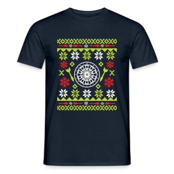 Weihnachten Ugly Dart - Männer T-Shirt - Navy - Vorne - AI Model Male 178 light (178cm)