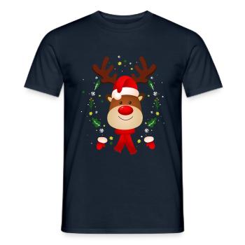 Merry Christmas - Men's T-Shirt - navy - Front - AI Model Male 178 light (178cm)