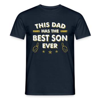 This Dad Has The Best Son Ever Father Day Christma - Männer T-Shirt - Navy - Vorne - AI Model Male 178 light (178cm)